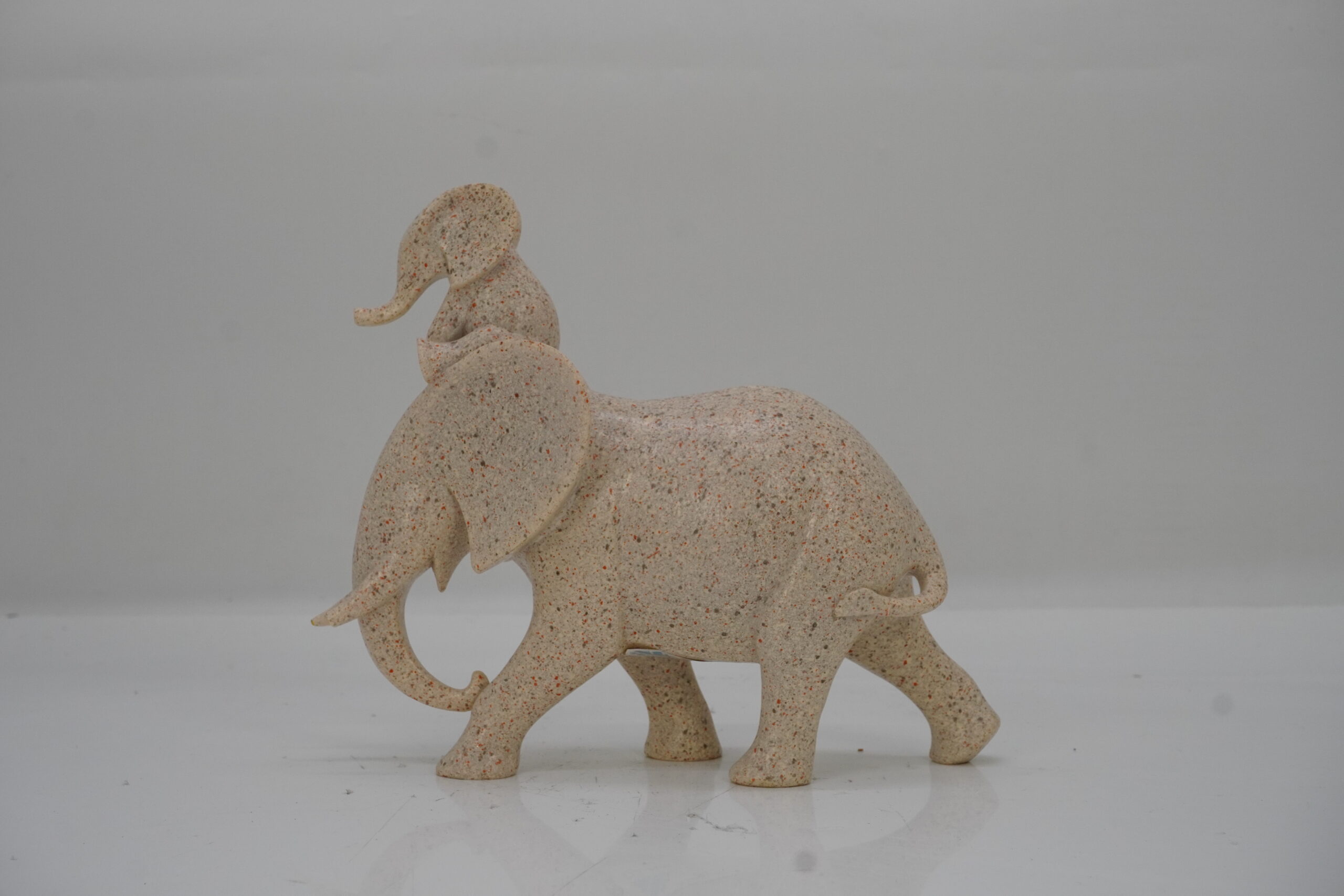 Figura Elefante montado blanco